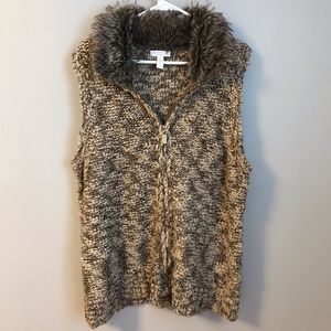 Charter Club Fur Sweater Vest